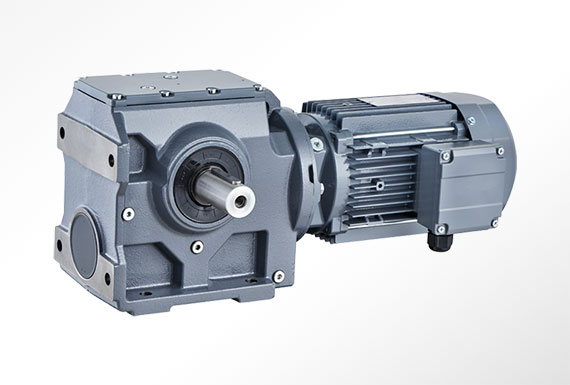 Helical worm gearbox